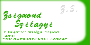 zsigmond szilagyi business card